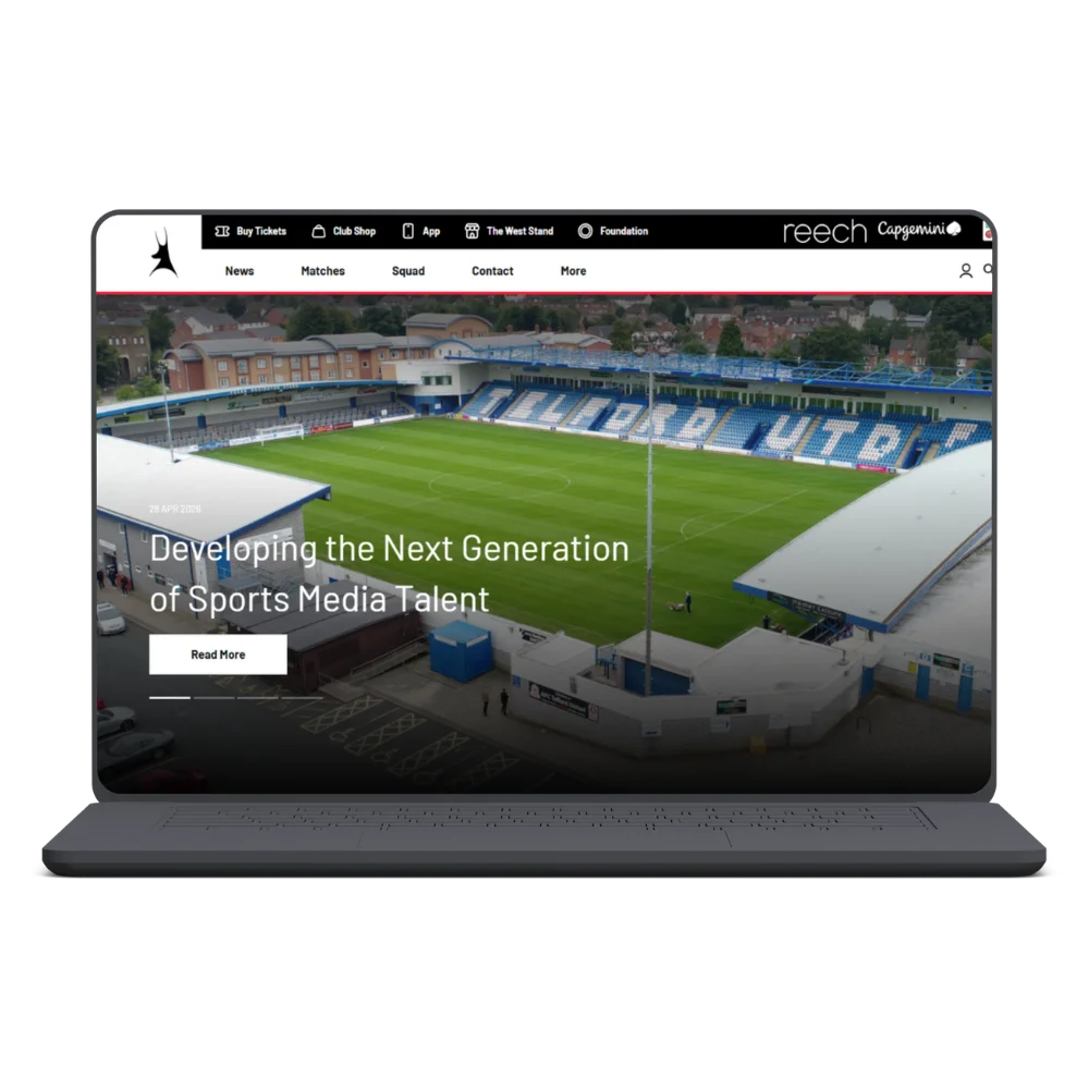 AFC Telford United website built with StandBased