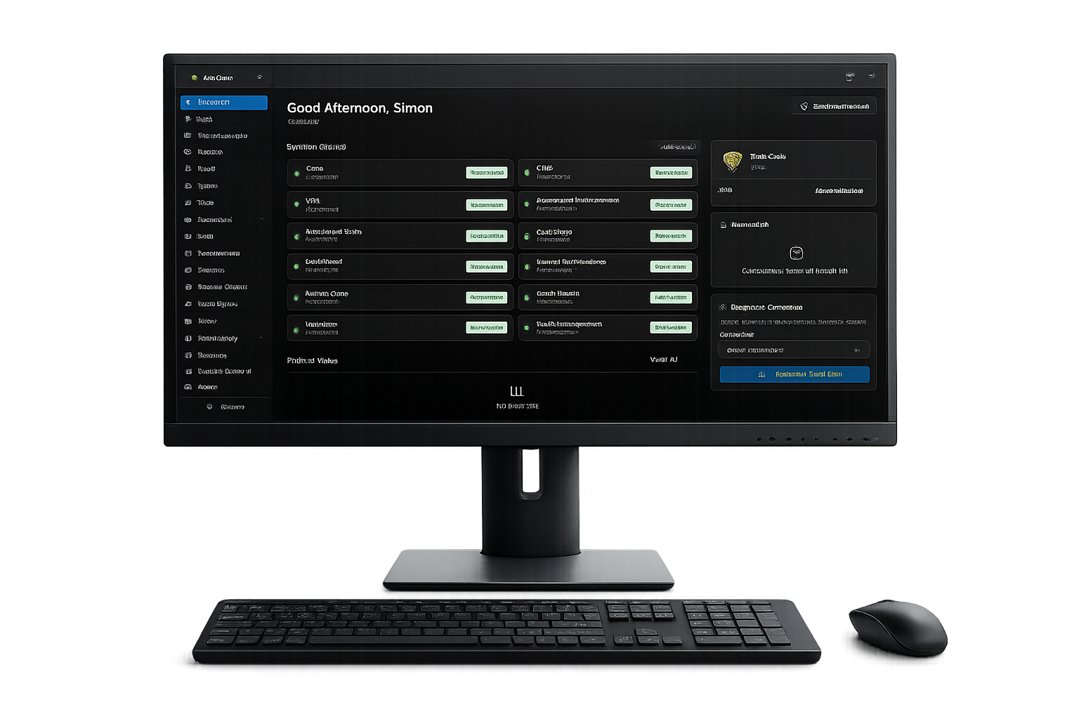 StandBased Dashboard control centre shown across desktop and mobile