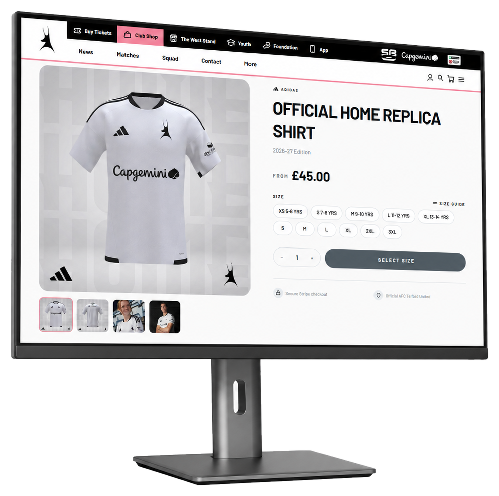 StandBased club shop displayed on a desktop monitor