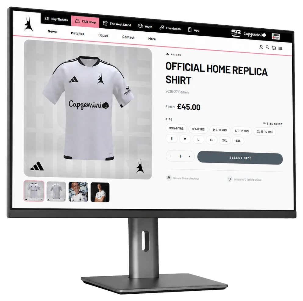 StandBased club shop displayed on a desktop monitor